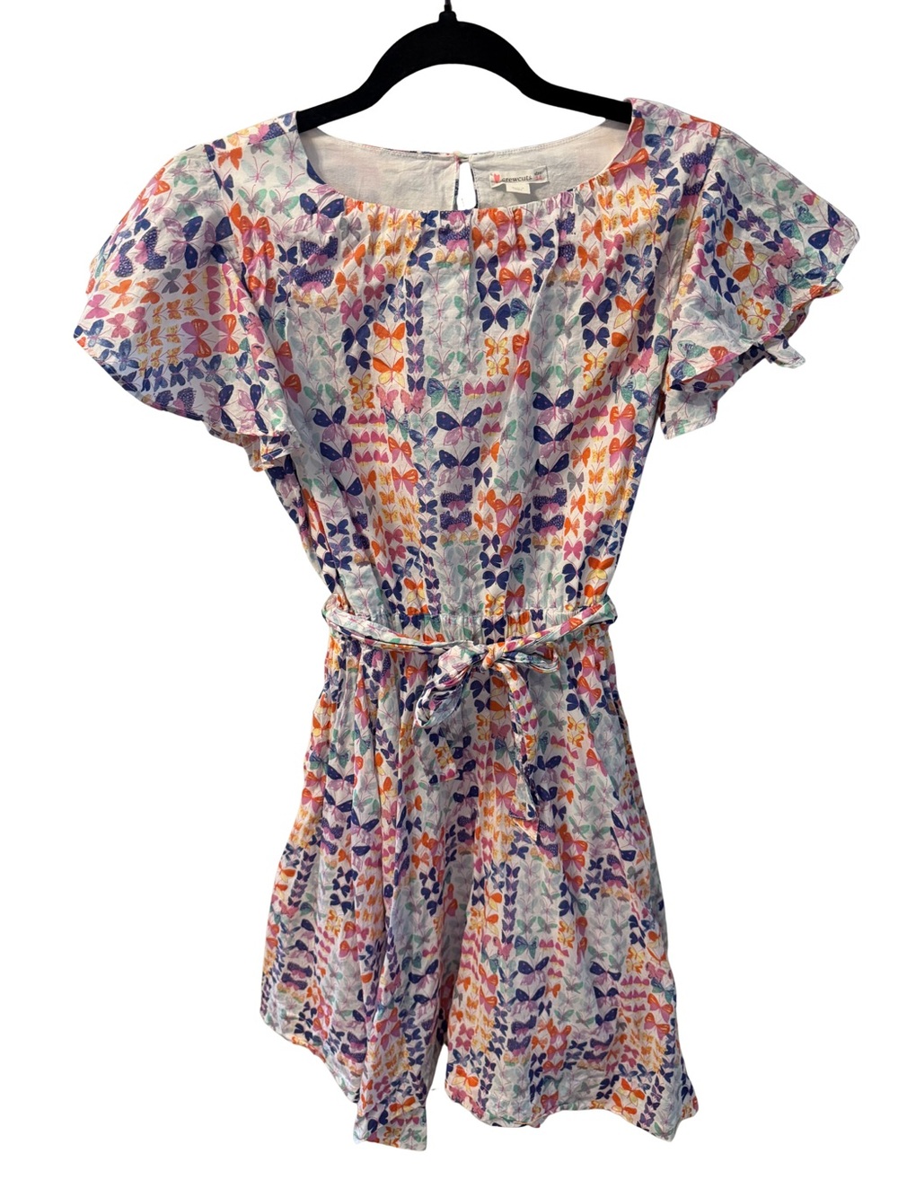 J. Crew Crewcuts Colorful Butterfly Print Belted Dress